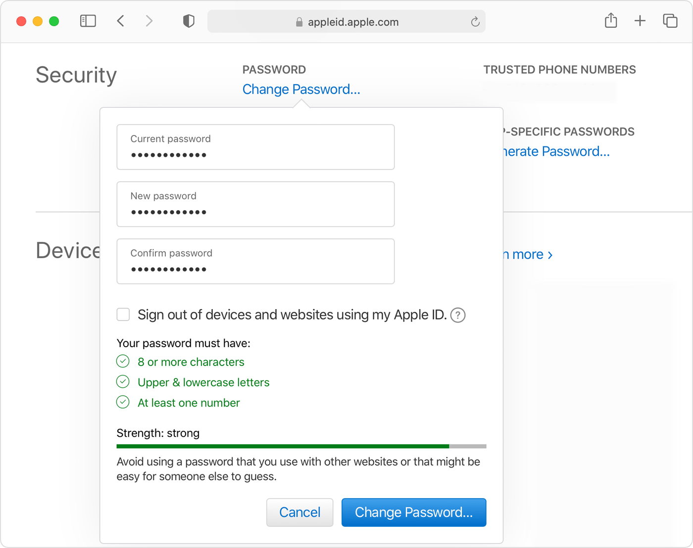 resetting mac password