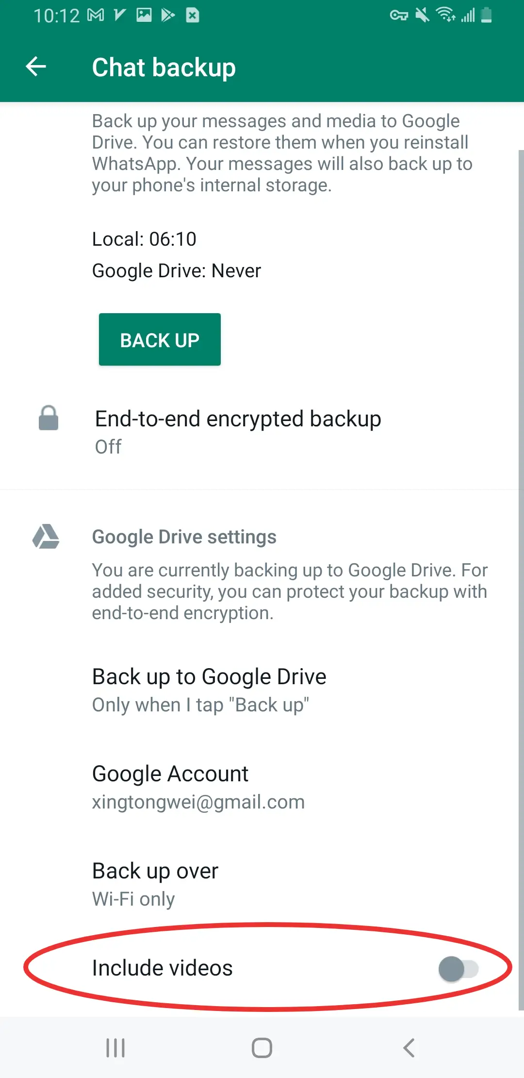 videos not backing up to google photos
